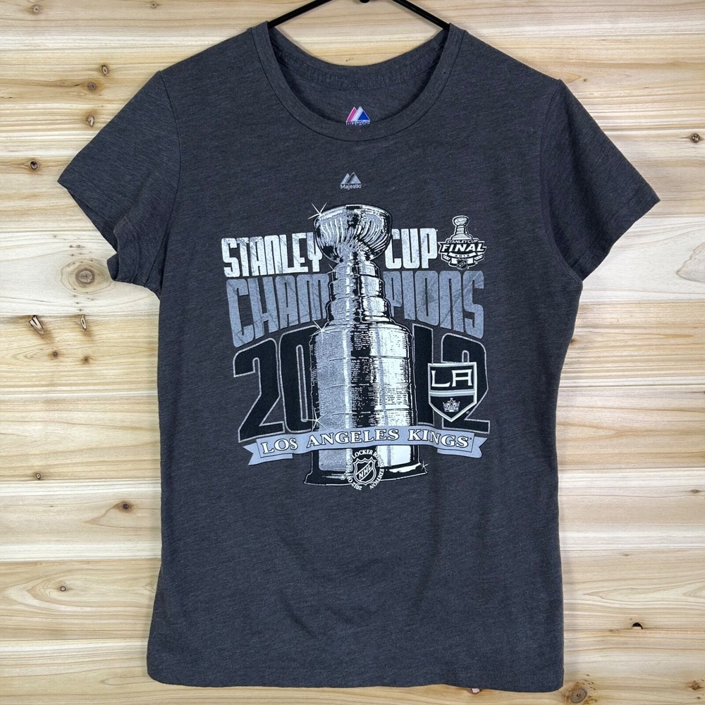 Majestic Los Angeles Kings Shirt Womens Large Stanley Cup Champions 2012 Shirt